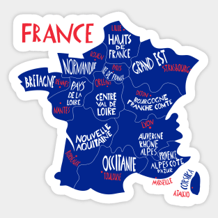 France Map Sticker